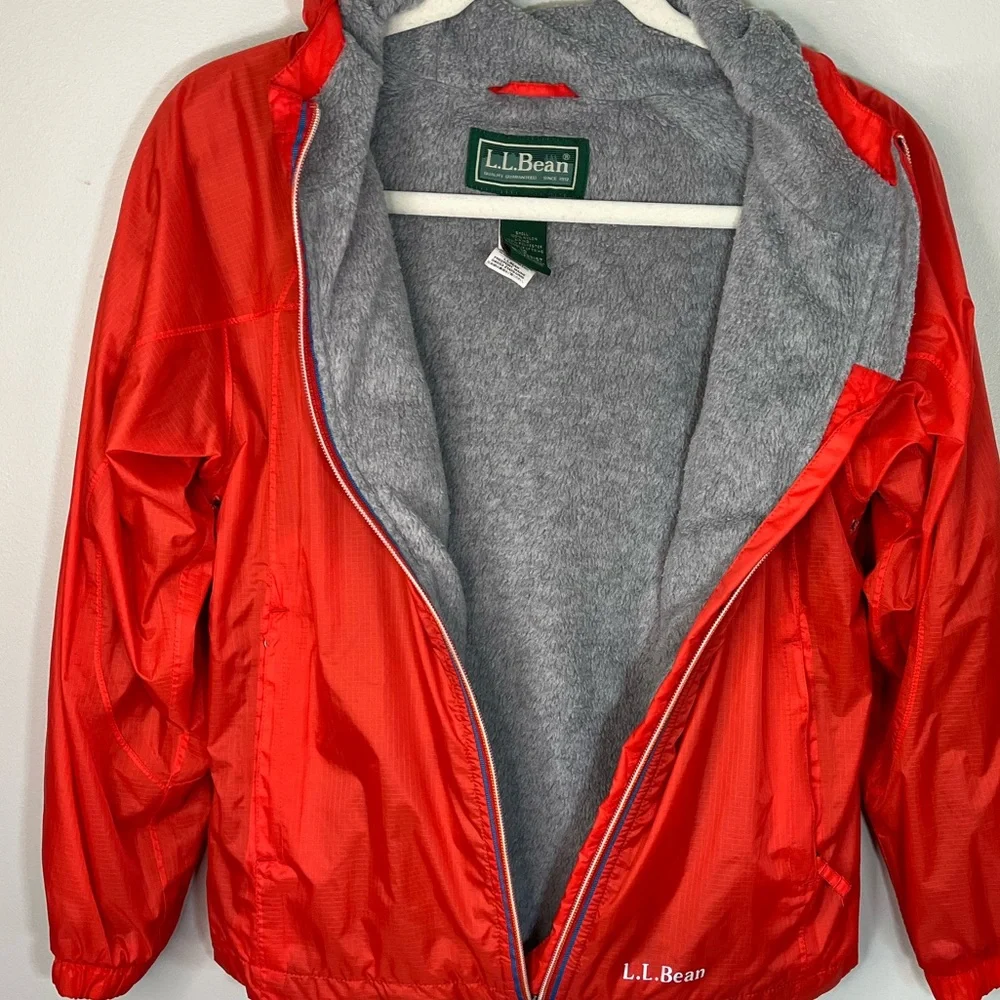 L.L. Bean Kids Orange Hooded Raincoat